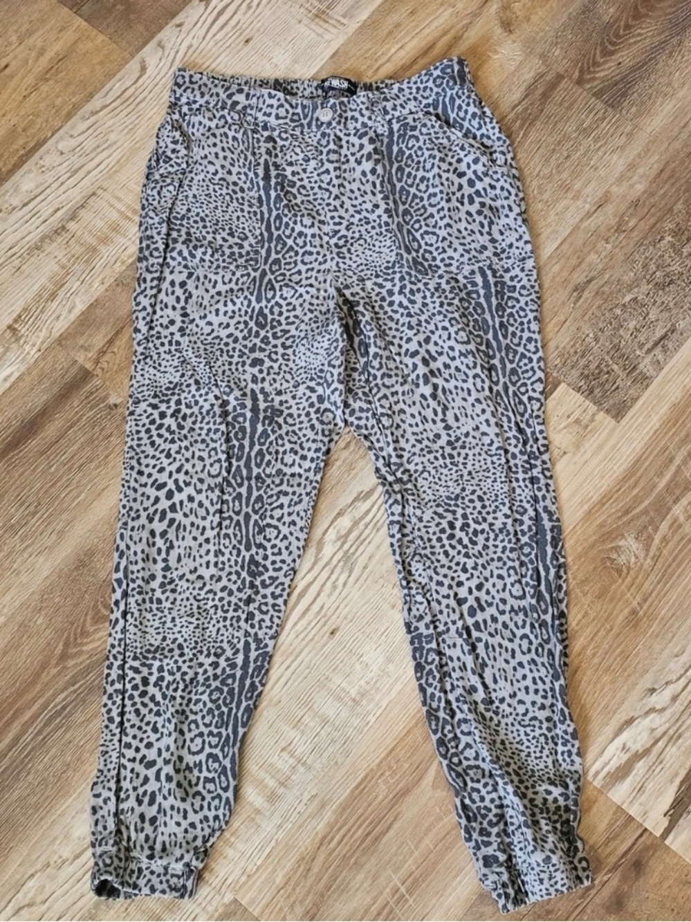 ⁠Rewash Leopard Print Boho Utility Jogger Pants L⁠ Juniors Large
